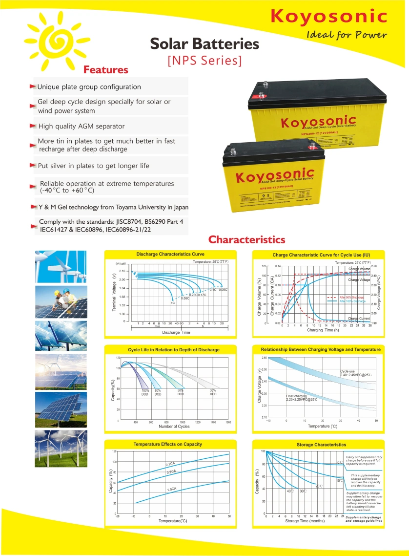 Solar Street Light Battery PV System Battery Leisure Battery 12V 160ah