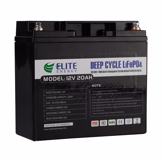 Elite Deep Cycle Long Life Span PVC Wrapping 32700 LiFePO4 Lithium Iron 6V 12V 6ah 10ah 12ah Li-ion Battery for Solar Street Light